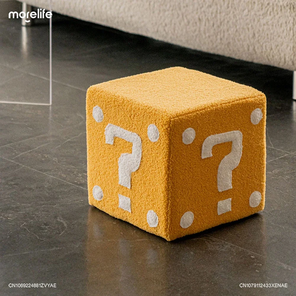 Creative Square Doorstep Instagram Style Coffee Table Footstool Shoe Changing Stool Modern Question Sofa Low Stool Furniture F08