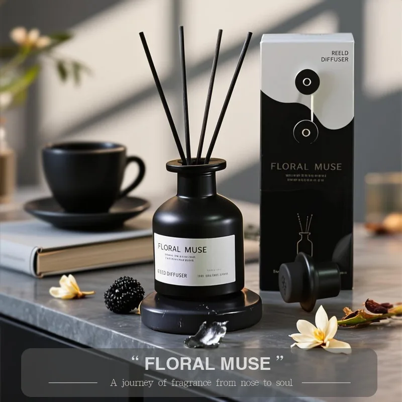 Luxury Natural plant difuser Essential Oil Reed Diffuser sets Jasmine Rose Osmanthus White Tea Long‑Lasting Calming Aromatherapy