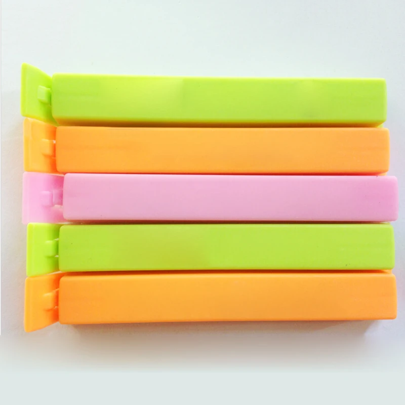 6Pcs Sealing Bag Clips Food Snack Seal Clamp Kitchen Storage Accessories random color