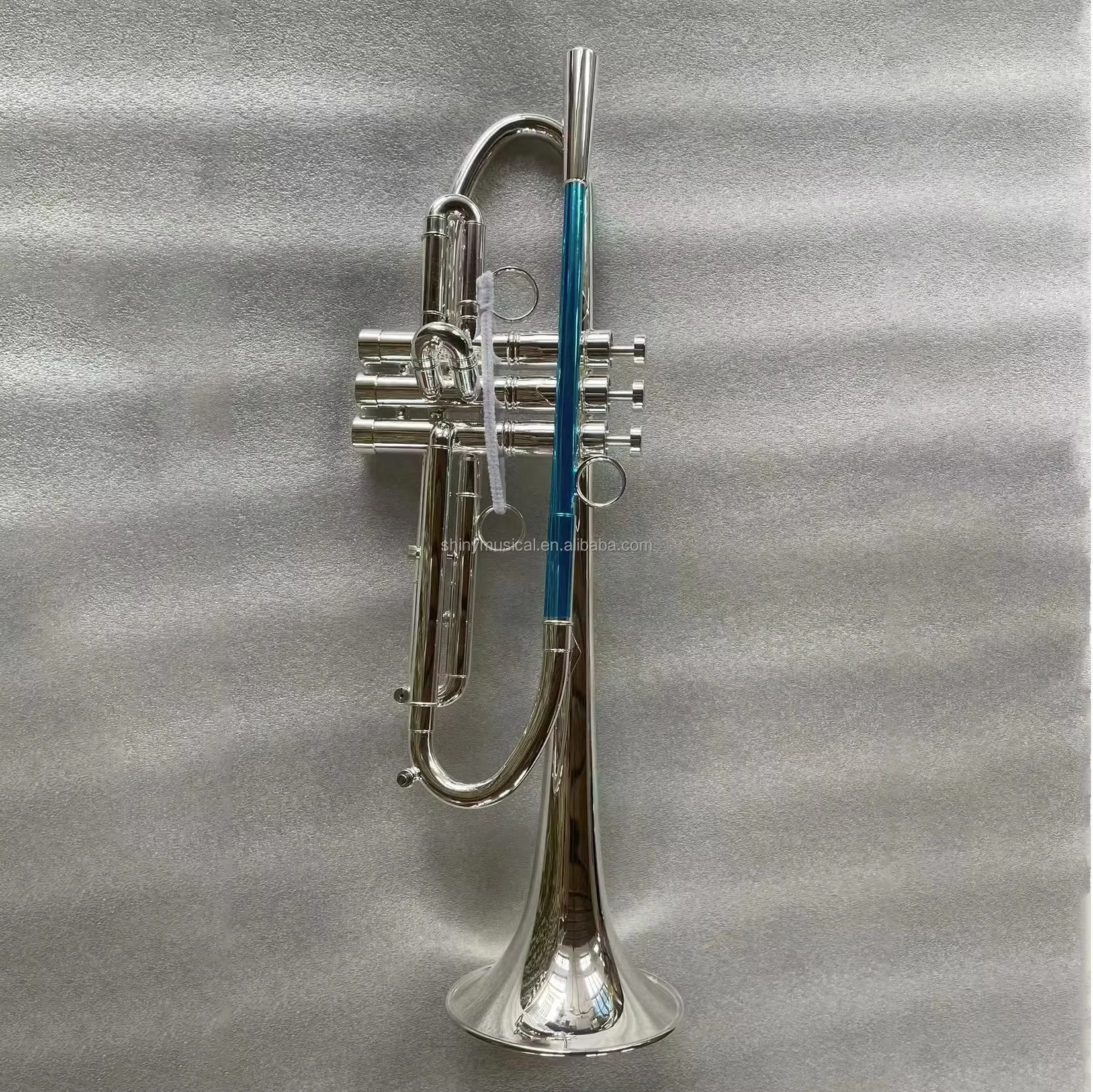 

Shiny Production Higher Design Yellow Brass Material Silver Plated Bb Tuning Trumpet For Professional Player