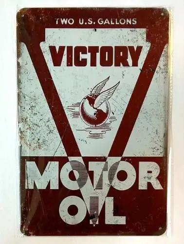 

Металлическая табличка Victory Motor Oil в винтажном стиле; настенное украшение