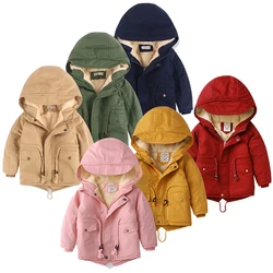 Winter Boys Girls Jacket Thick Warm OuterWear Kids Fashion Zipper Coat 2023 Autumn High Quality Jacket Winter Coats Kids Clothes