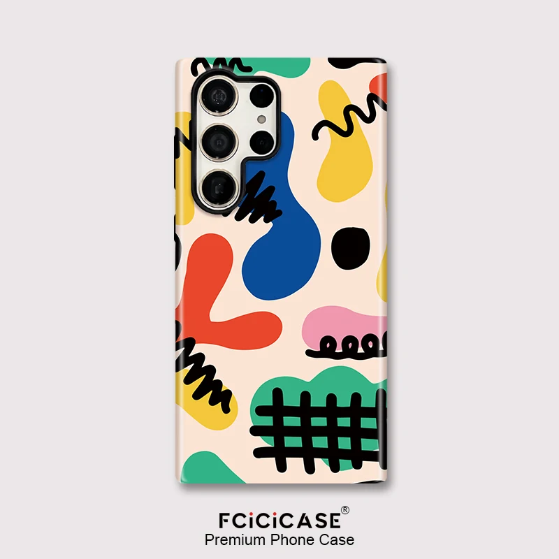 Fcicicase Phone Case For Samsung Galaxy S25 S20 FE S24 Ultra S23+ A26 A16 A56 A36 Fashion Painting Shockproof Back Hoesje Cover