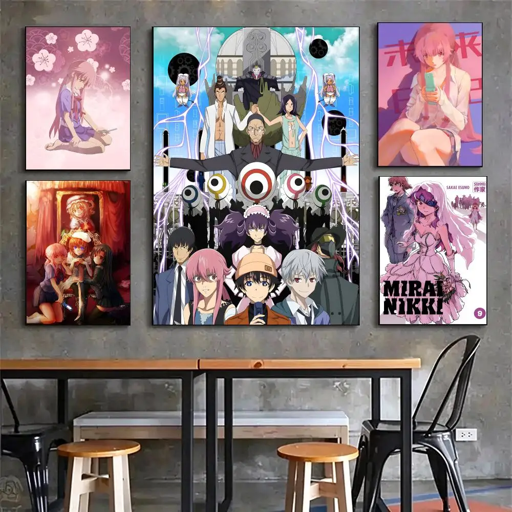 anime Future Diary Poster Poster HD Printing Vintage Luxe Home Decor Wall Art for the Living Rooms Entryways Gift