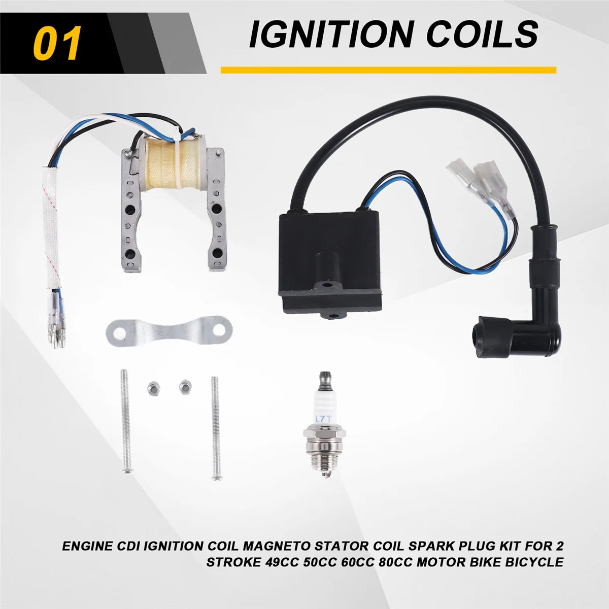 

M50K_Комплект катушек зажигания CDI двигателя для 2-тактного мотоцикла 49 куб.см