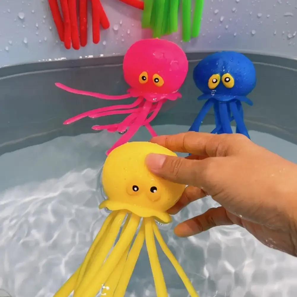 Giocattoli da bagno per bambini spugna assorbente d'acqua polpo spremere giocattoli antistress nuoto estivo gioca giocattolo da bagno d'acqua per bambini