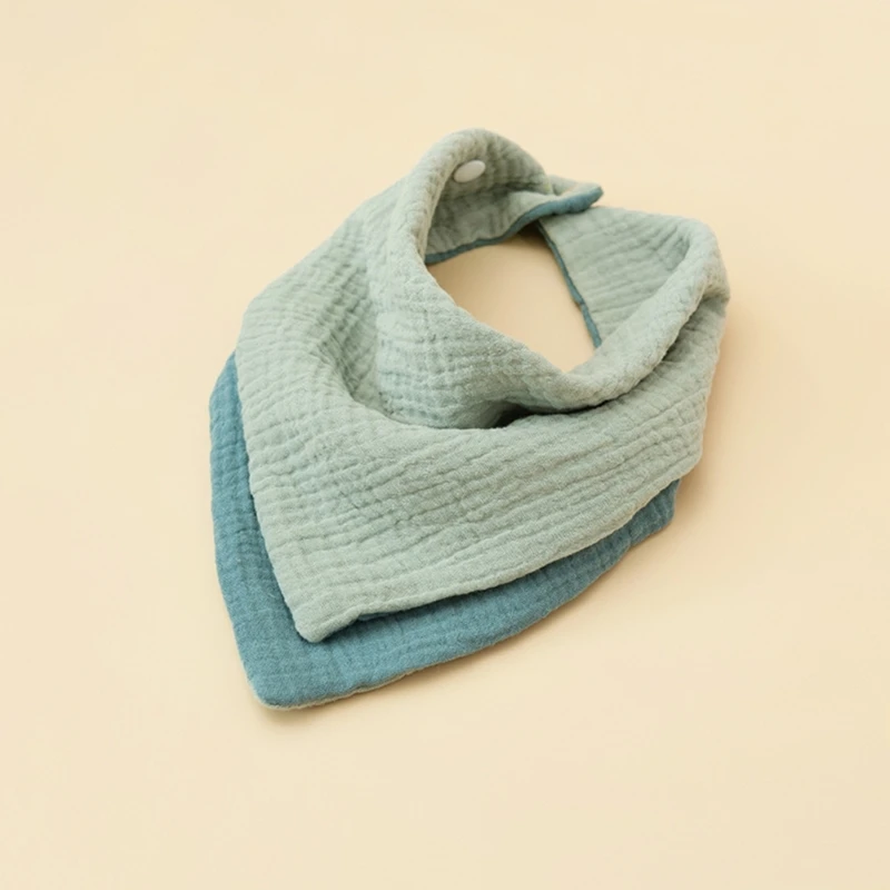 Double-sided Baby Bibs 4 Layers Cotton Gauze Square Towel Newborn Burp Cloths Feeding Saliva Towel Boys Girls Drooling Bibs