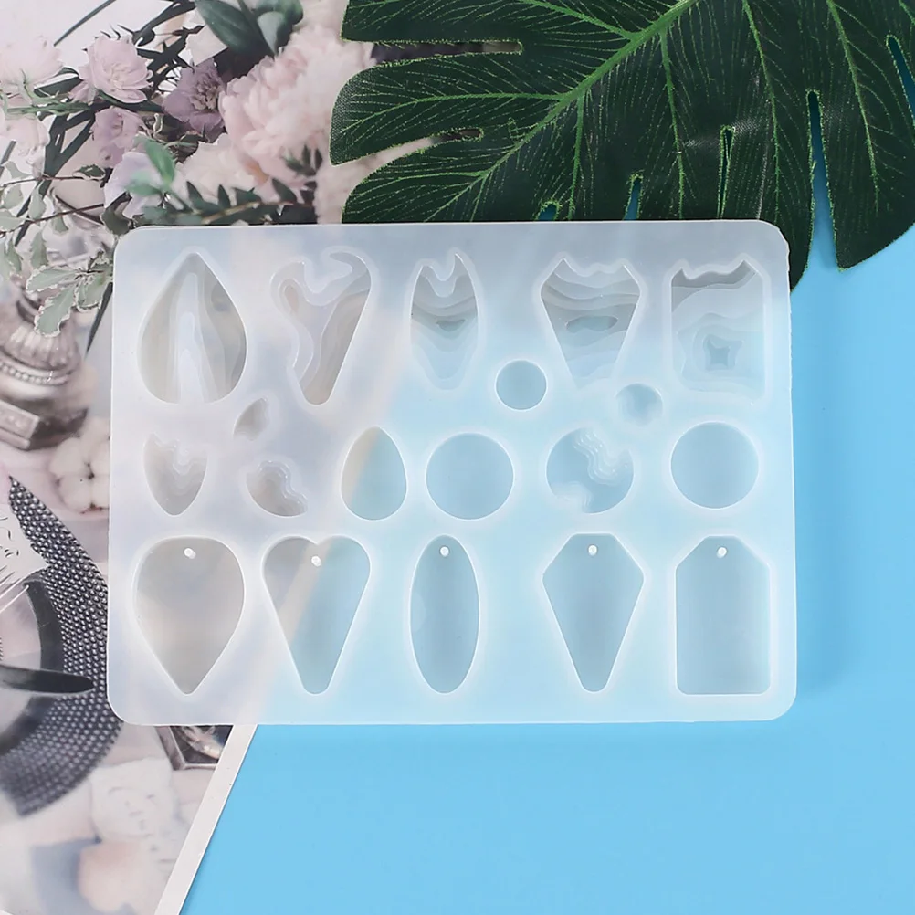 

2Pcs Crystal Earring Resin Silicone Jewelry Jewelry Making Mold Making Pendent Accessories Mold Lightweight Storage