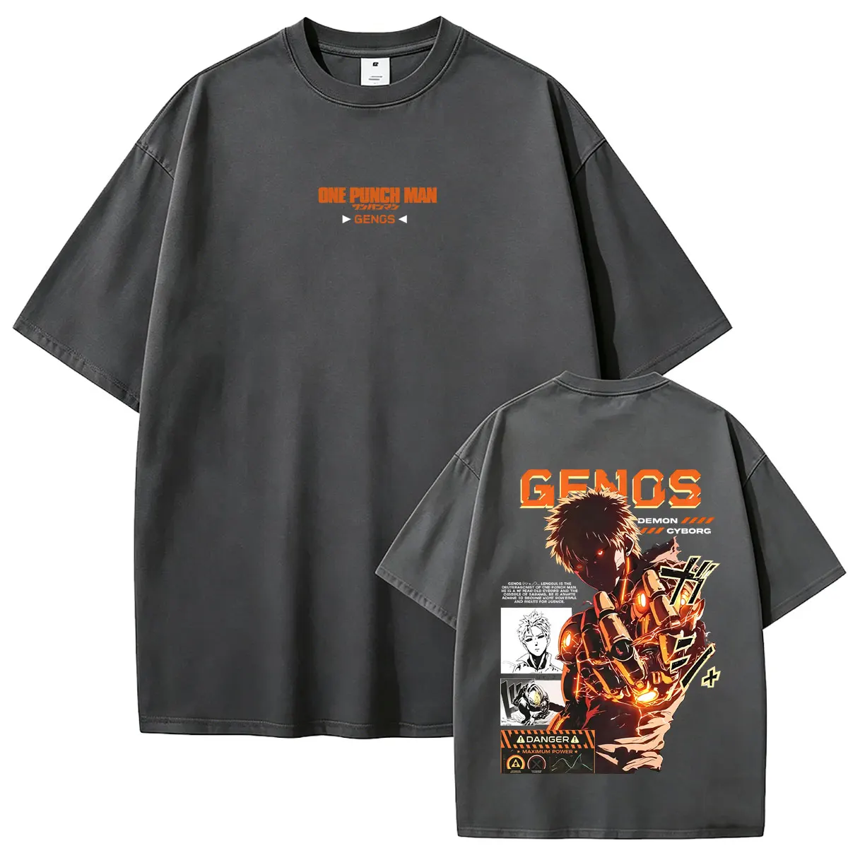 Anime One Punch Man T-Shirt Manga Genos Grafik-T-Shirts Sommer Herren Damen Kleidung Lässiges T-Shirt Unisex Vintage Übergroße T-Shirts – Detail 3
