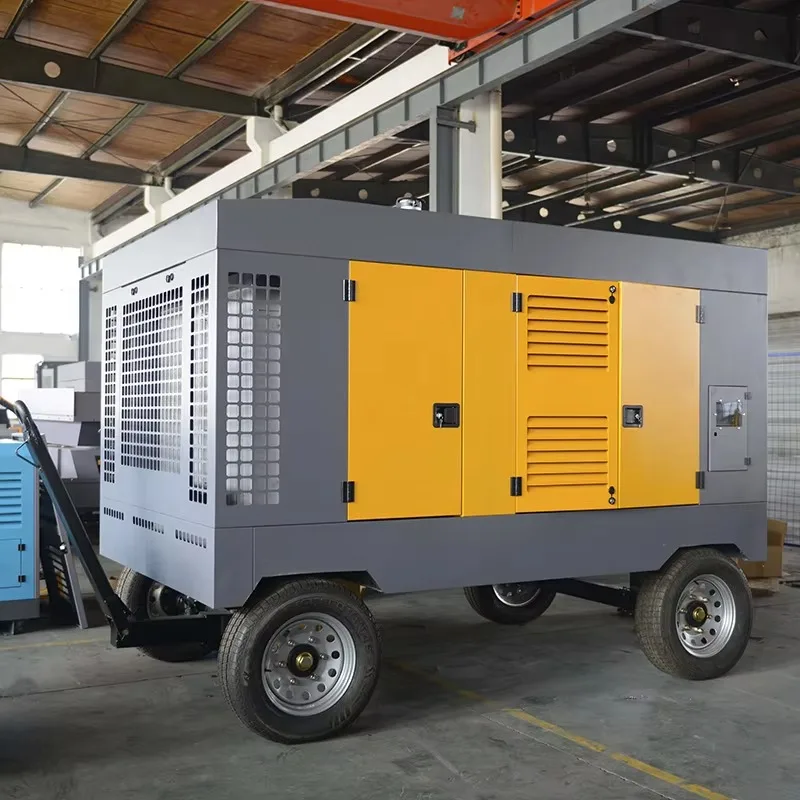 YG Customized Rotary Type Air Compressor 20bar Wheel Mounted Two-stage Diesel Screw Compressor For Drilling Machines