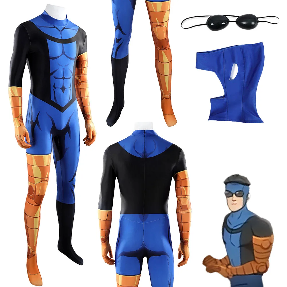 

Fantasia 2026 Cartoon Invincible Mark Grayson Cosplay Jumpsuit Men Disfraz Costume Male Fantasy Halloween Carnival Party Clothes