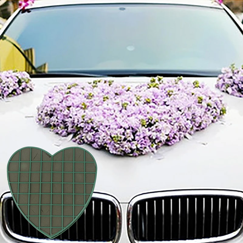 1Pc a forma di cuore fiore decorazione della tavola regalo puntelli forniture per matrimoni per feste ventosa in schiuma per auto floreale fresca