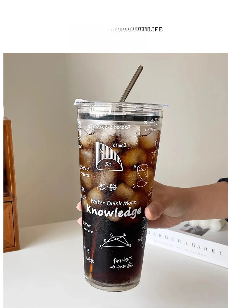 

Tlife Large Capaci 000ml Heat Resistant Glass Cup Eight Dou High Aesthetic Value Home Use Water Cup Simple Sle round ape