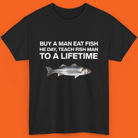 Buy A Man Eat Fish T-shirt Funny Shirt Strange Specific Shirt Strange Irony Meme Funny Gift Gift for Gen Z Fishing Lovers Tops
