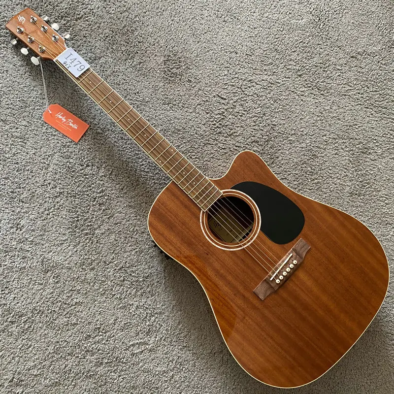 I479 Harleybenton CLD-60SMCE 41'Electric&Acoustic Guitar New Brand Solid Mahogany Top with Active Pickups