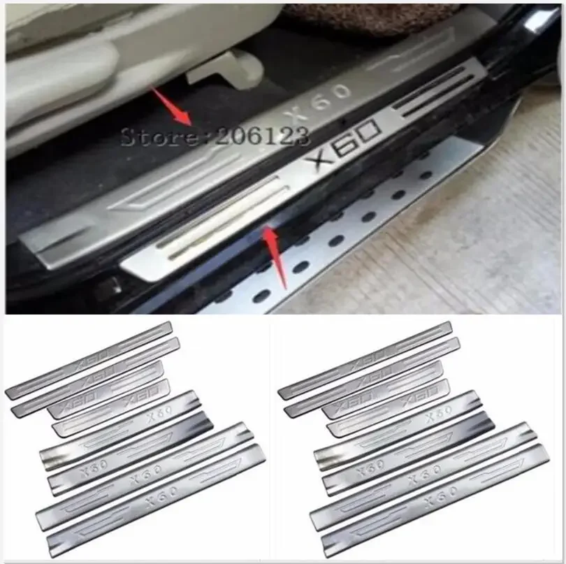 

FREE SHIPPING Car accessories Stainless Steel Side Door Scuff Plate Door Sill Trim For Lifan x60 2012 2013 20142015