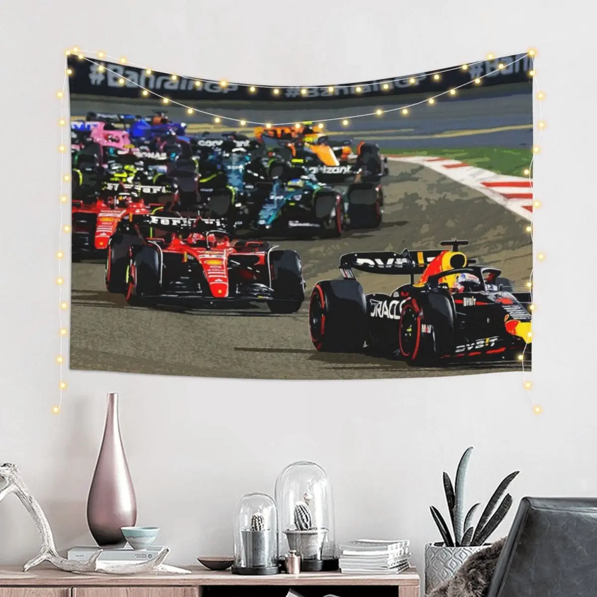 First corner of the 2023 season at the Bahrain Grand Prix. Tapestry Decorative Paintings Wall Hanging Wall Tapestry