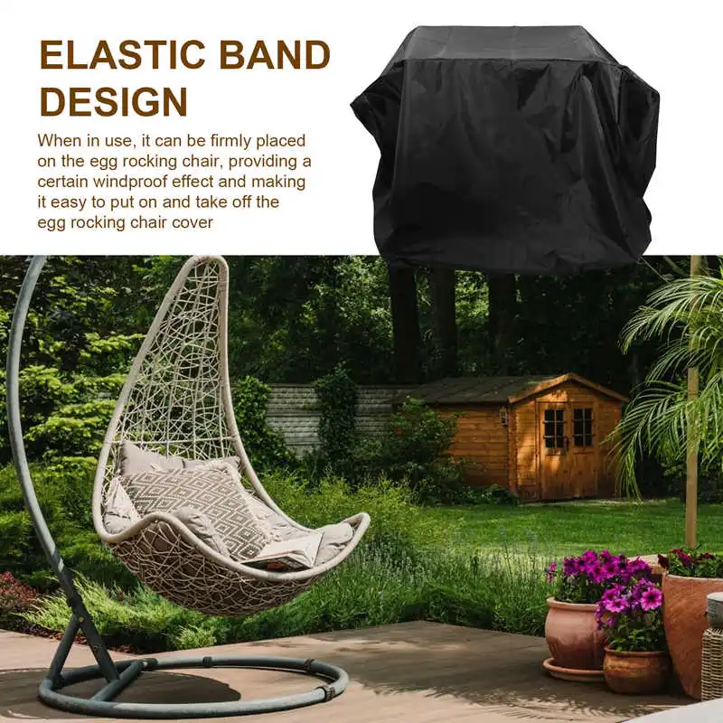 Outdoor Rocking Chair Cover,Waterproof Covers For Patio Egg Rocking Chair, Indoor Papasan Chair Cover