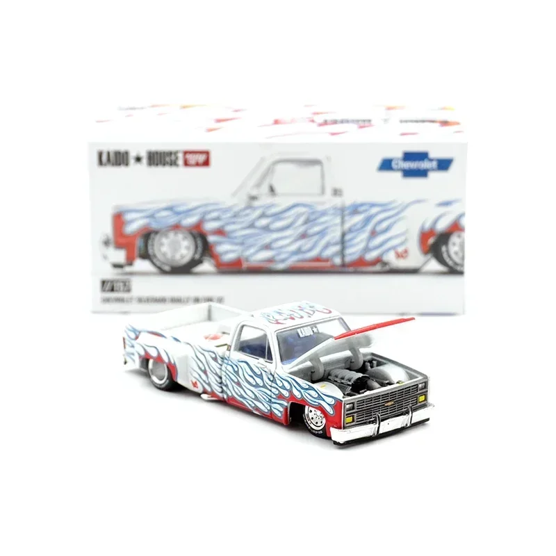 

MINIGT KHMG 157 In Stock 1:64 Corvette Silverado Dually On Fire V2 Openable Hood Diecast Car Model Kaido House