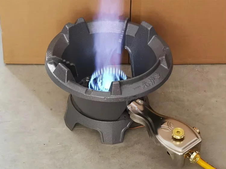 

Commercial High Fire Liquefied Gas Stove, Energy-Saving Gas Burner, Canteen Fast Cooking Burner With Electronic Ignition