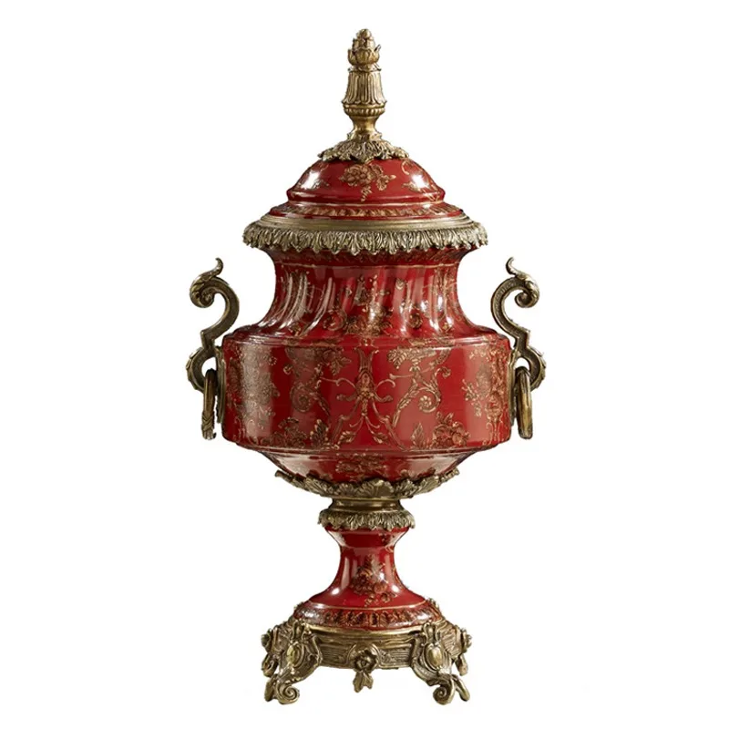 

storage tank home furnishing, decorative Chinese style, study entrance ornament, desktop handicrafts, ceramic altar