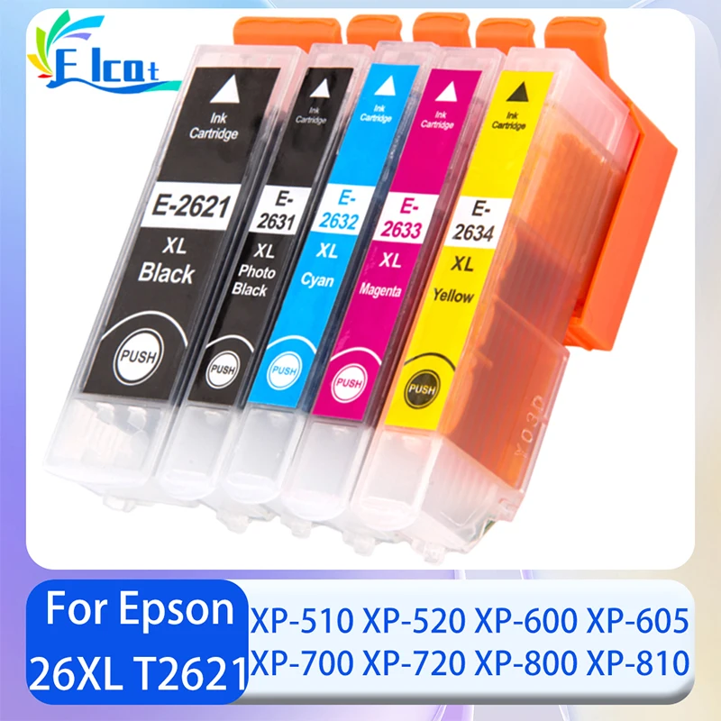 

26XL T2621 T2631 T2632 T2633 T2634 Ink Cartridge Compatible For Epson Expression Premium XP-600 XP-610 XP-700 XP-800 820 printer