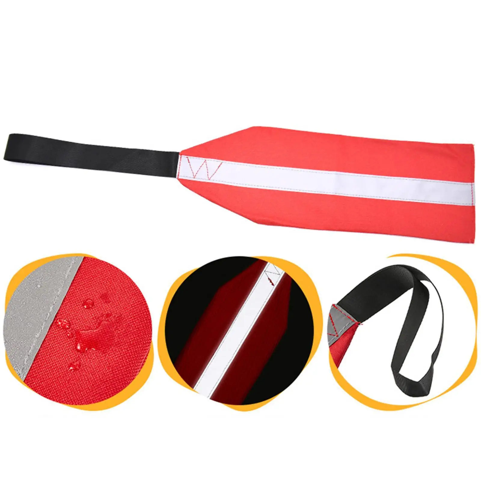 

Флаг безопасности для каяка, легкий предупреждающий флаг для прицепа, светоотражающий буксирный флаг с лямкой для буксировки каяка, предупреждающие аксессуары для каноэ