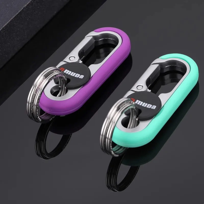 Omuda Heavy Duty Metal Keychain - Car Key Ring for Men Women, Anti-Loss Auto Accessories