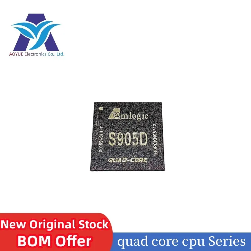 S905 S905-B S905C1-JR S905D S905D2 S905D3G S905-H S905JT86SLKP5 S905L S905L2 S905L2-B  quad core cpu Processor BGA Chipset ic