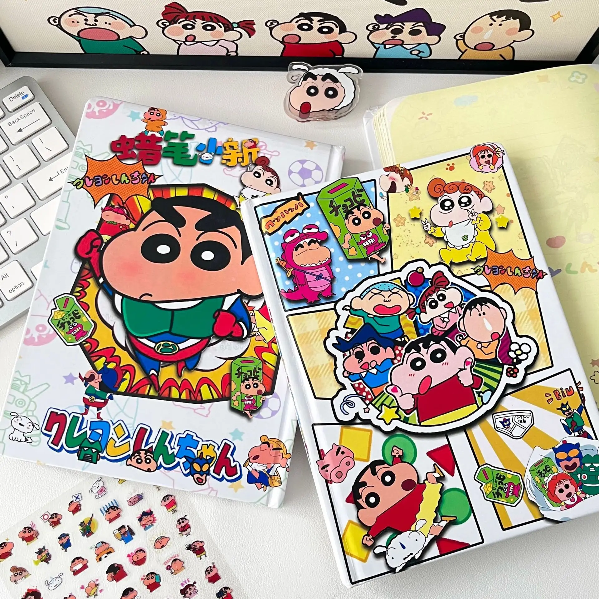 

New Crayon Shin chan Notebook Cute A5 Hard Case High Beauty Full Color Painting Inner Page Student Notebook Handbook Girl Gift
