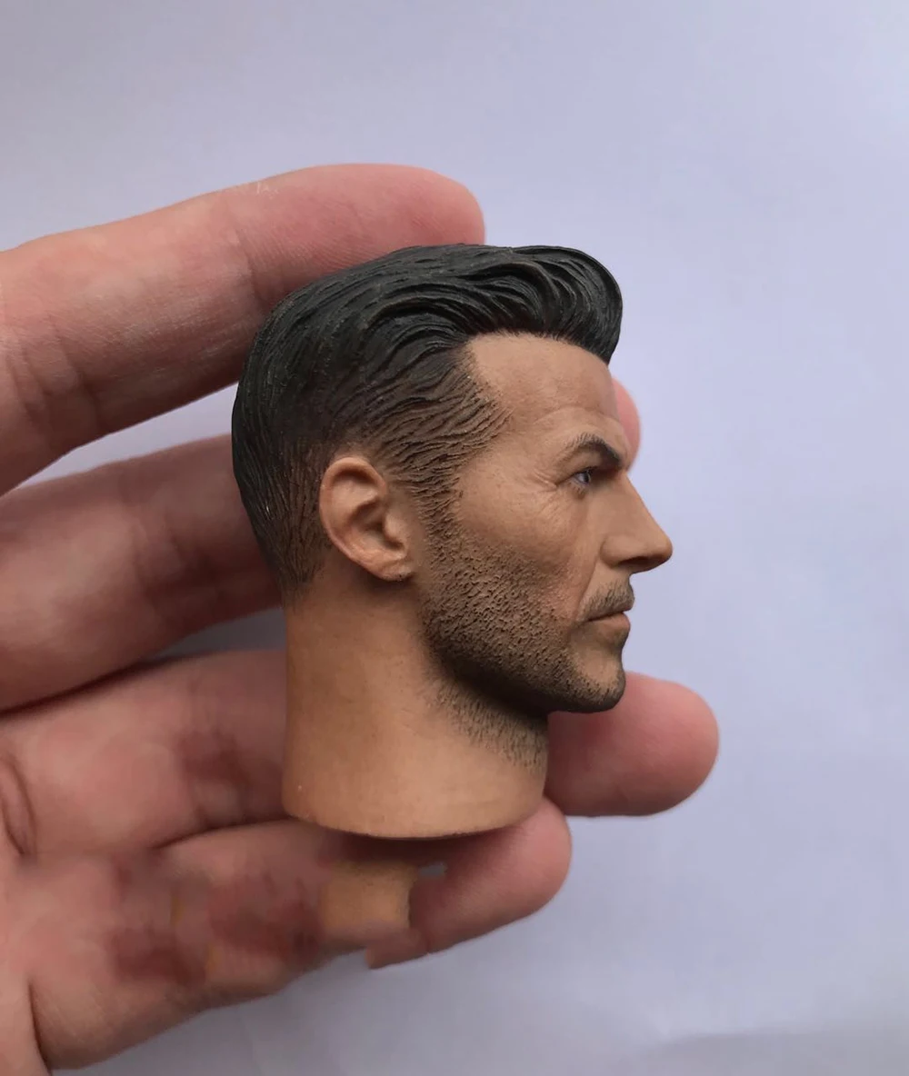 À venda 1/6 bonito cara futebol masculino cabeça escultura escultura para figura de ação de 12 polegadas coletar