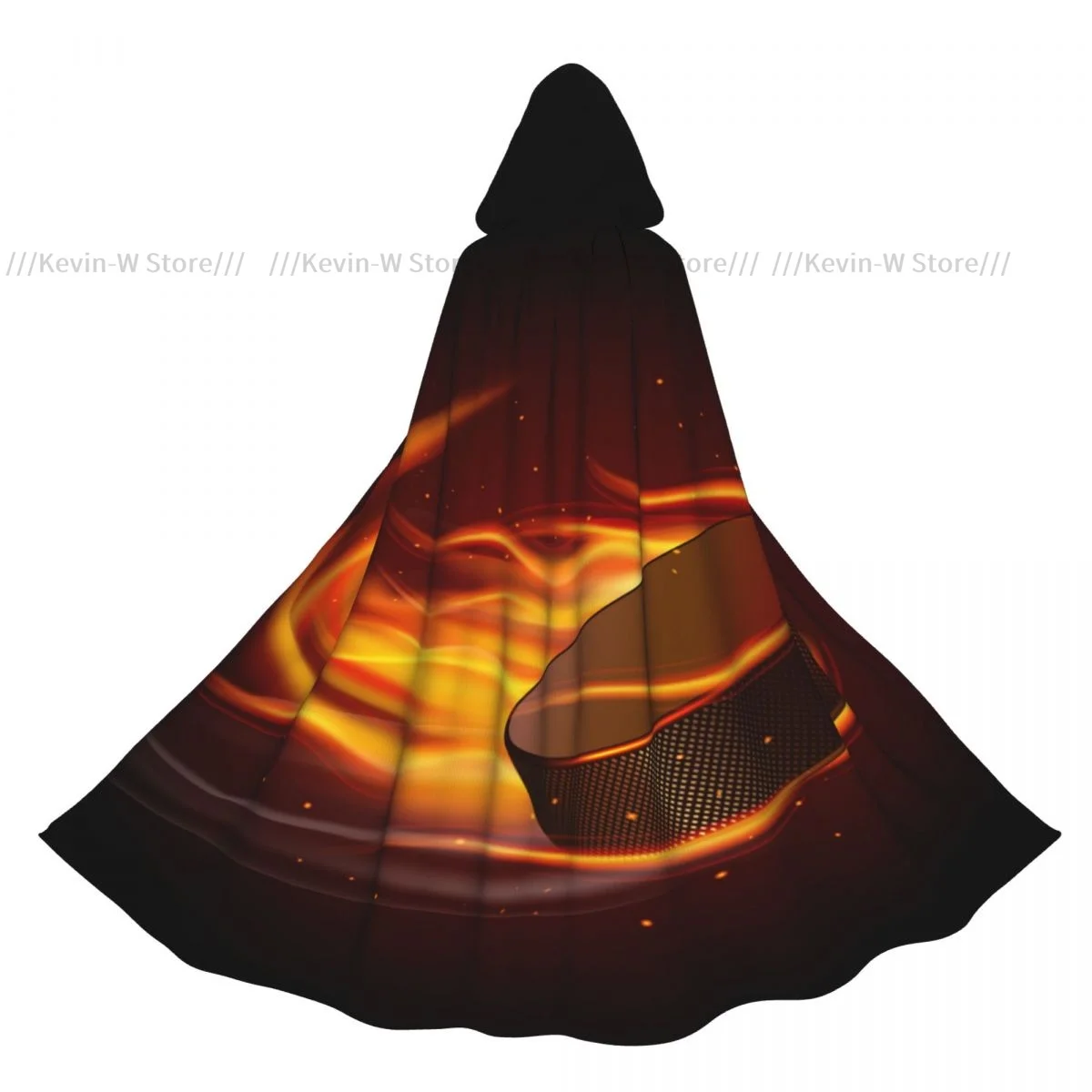 

Puck Fire Hooded Cloak Polyester Unisex Witch Cape Costume Accessory