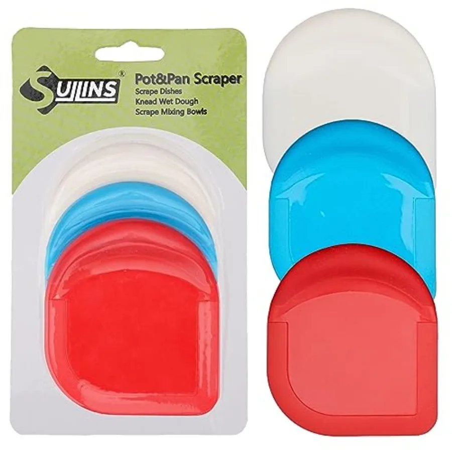 

Pan Scraper Pack Of 3 Pan Scraper Tool Pot Scraper Dish Scraper Dish Scraper Tool que Silicone Grip Design - No Slipping Unlike
