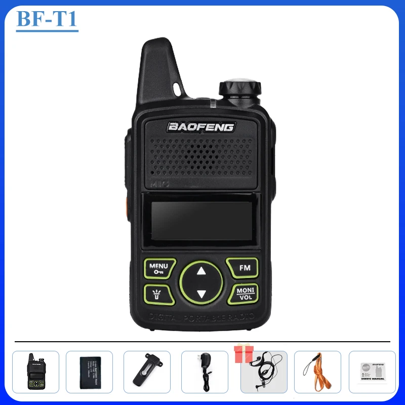 1/2/4PCS Baofeng BF-T1 Mini Walkie Talkie UHF 400-470Mhz USB Charger Portable Two Way Radio 1500mah 20Channels Suitable for Team