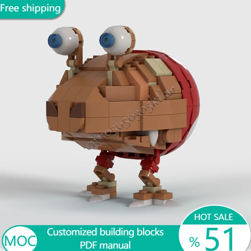 207 PCS Insect Bulborb MOC Customize Modular Building Block Model Simple Technology Creative Design DIY Boy Toy Birthday Gift