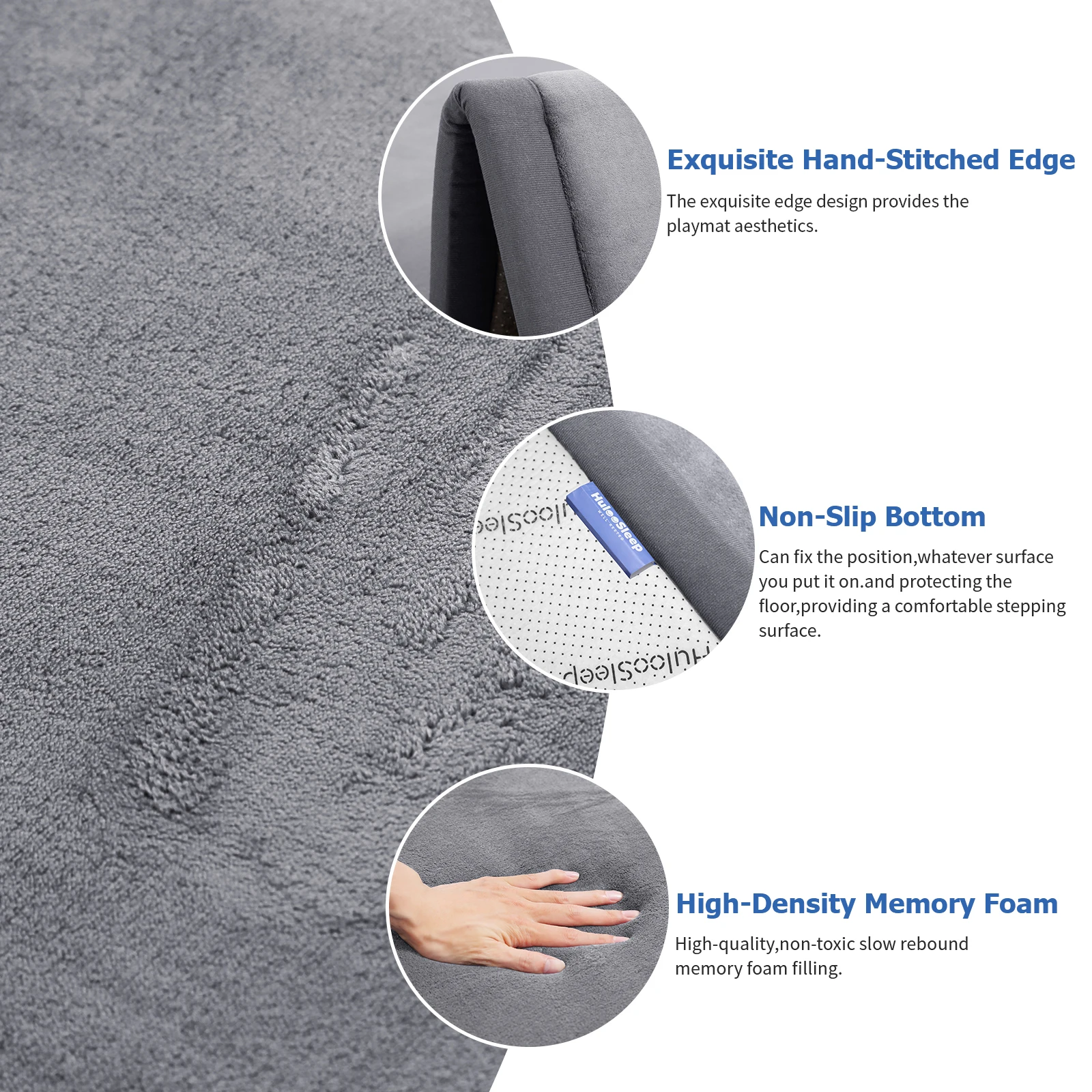 Carpet For Floor 2cm Thick Memory Foam Playpen Mat With Non-slip Bottom For Living Room Soft Velvet Minimalist Carpet Kids Rugs