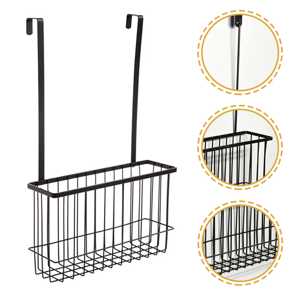 

Door Hanging Basket Iron Wire Storage Organizer Rustproof Over Door Bathroom Shelf No Drill Required Shower Basket