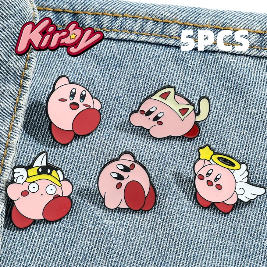 

Cute Kirby Enamel Pin Cartoon Brooches for Women Lapel Pins Badge on Backpack Costume Accessories Anime Jewelry Gifts for Friend