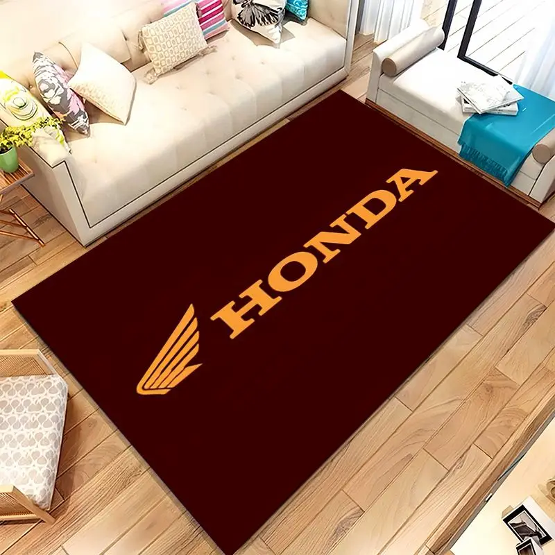 Retro H-HONDA HRC Racing Biker Garage Moto Soft Non-Slip Large Area Rug for Living Room,Bedroom Carpet Mat for Sofa,Home Decor
