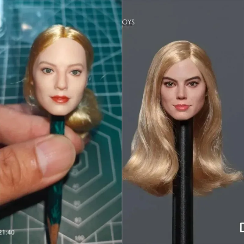 

1/6 Scale Female Star Robbie Head Sculpt GC047 Four Styles Head Carving Played Model for 12" Suntan Figure PH JIAOU Doll