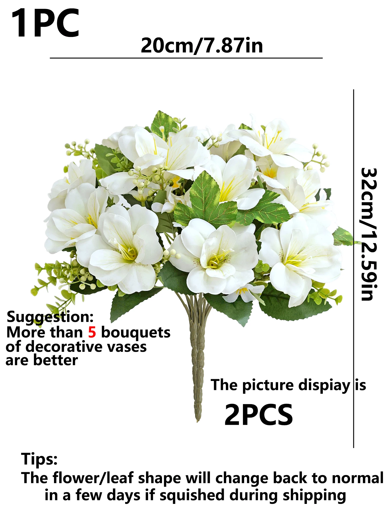 Künstliche Blumen Azalee Hochzeitskranz Heim Schlafzimmer Tischdekoration Brautstrauß Garten Kunstvase Brett Outdoor Garten DIY Geschenke – Detail 7