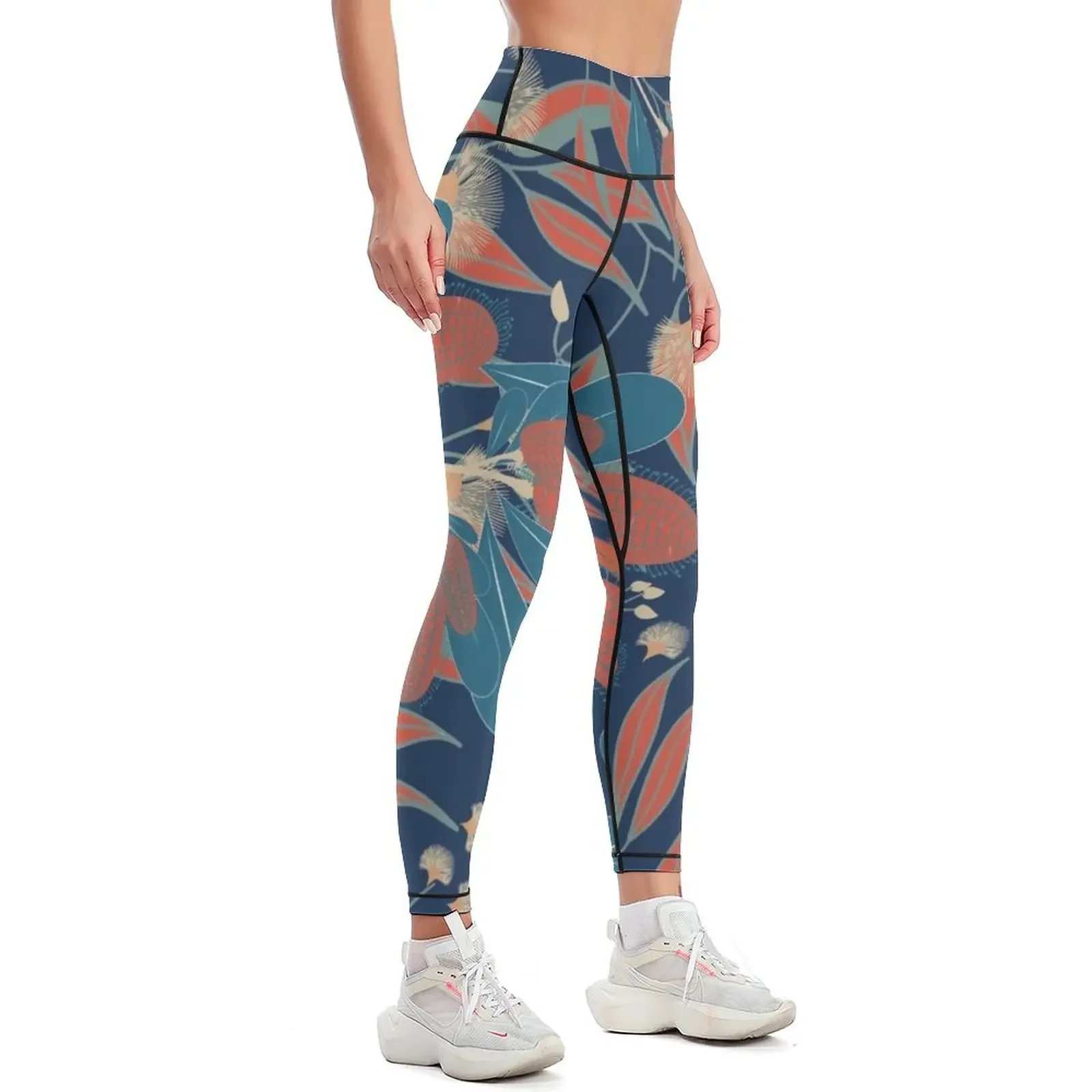 Leggings de flores australianas, mallas deportivas para mujer, ropa de entrenamiento para pantalones, mallas deportivas para mujer