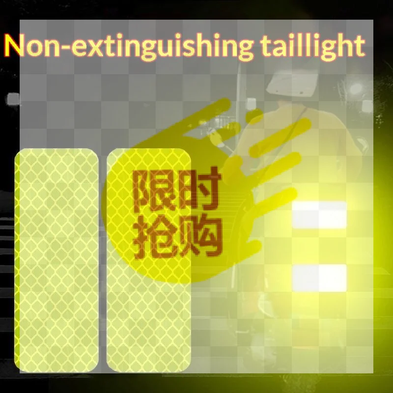 Outdoor Sports Safety Reflective Stickers Waterproof High Visibility 10-10PCS for Helmet Motorcycle Night Riding