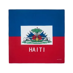 Haiti Flag Bandana 100% Cotton Women Running Dancing Headband Caribbean Countries Flag Scarf Men Hip Hop Headwrap Labor Day Gift