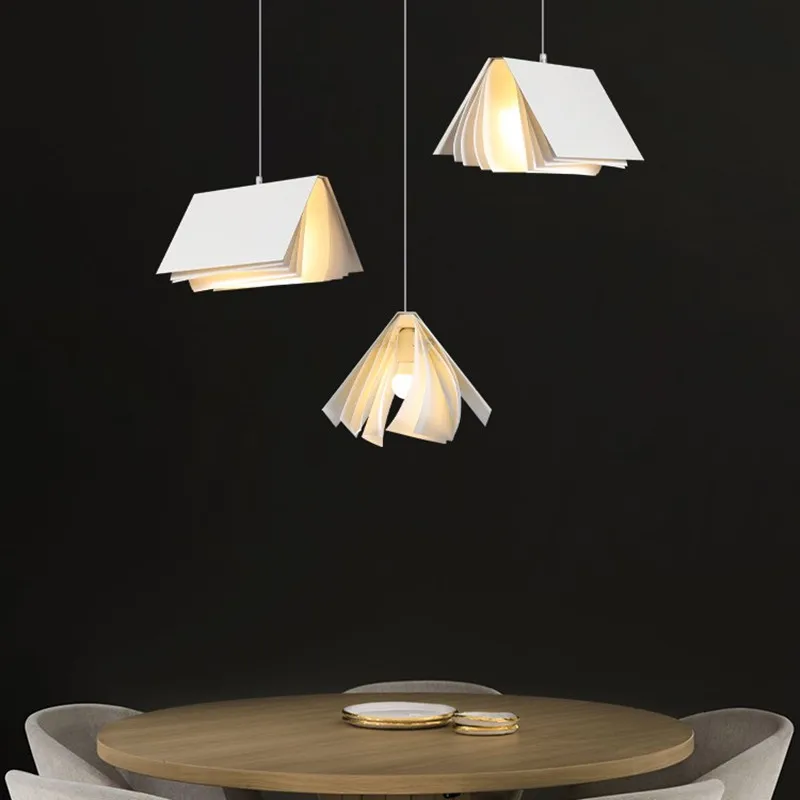 

Book Shaped Pendant Lamp small personality minimalist light fixture Italian design decoration restaurant kids room pendant light