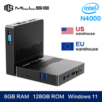 MLLSE M2 Air Mini PC Intel Celeron N4000 CPU Window11 6GB RAM 128GB ROM Dual-Band WiFi VGA Portable Mini Computer BT4.2