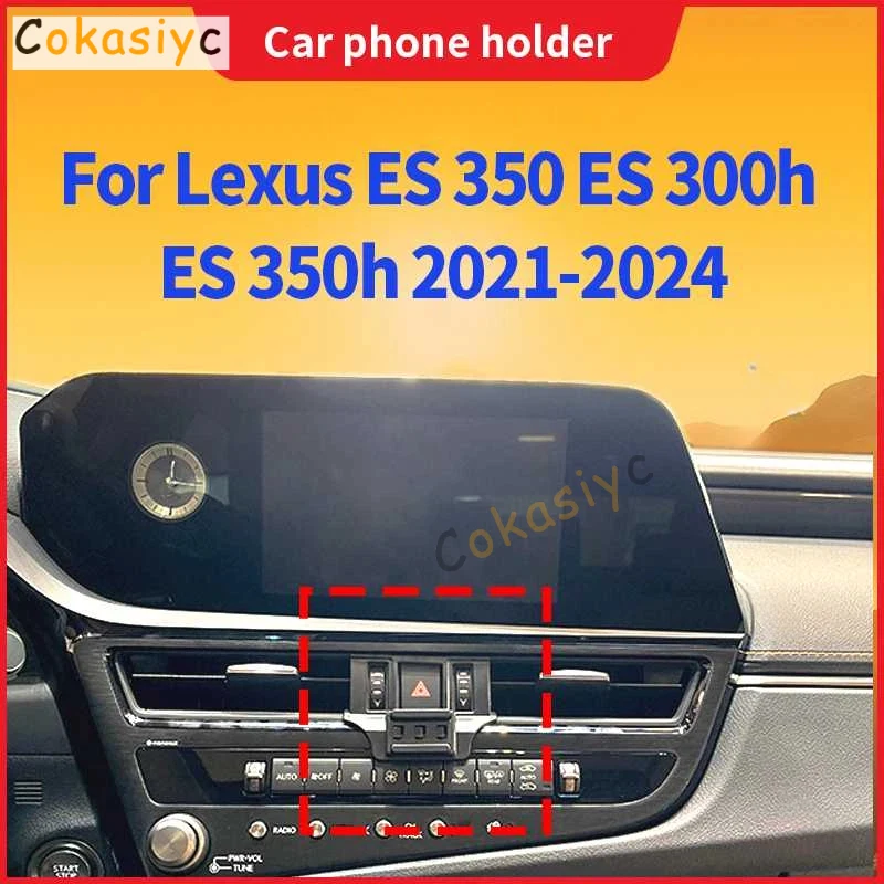 Suporte de Telefone para Carro para Lexus ES 350 ES 300h ES 350h 2021 2022-2024 Base de Carregamento Sem Fio Suporte de Gravidade para Celular