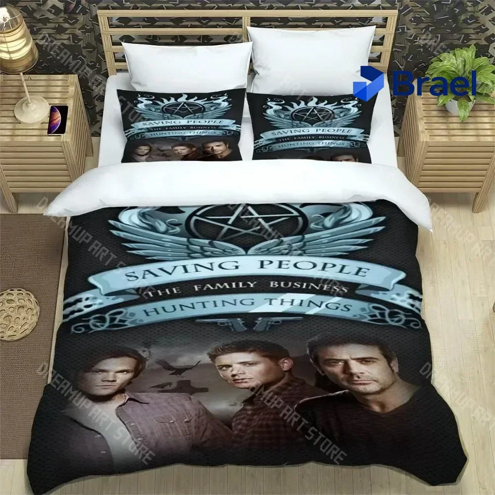 Exquisite 3D Print Supernatural TV Series Bedding Set Single Twin Full Queen King Size Bed Set Adult Kid Bedroom Duvet Cover Set