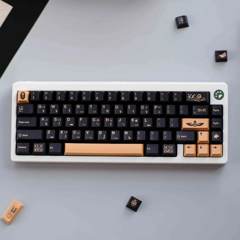 PBT GMK Pharaoh Keycaps Set Cherry Profile GMK Clone Key Caps Dye Sublimation Keycap For Cherry MX Switch Mechanical Keyboard