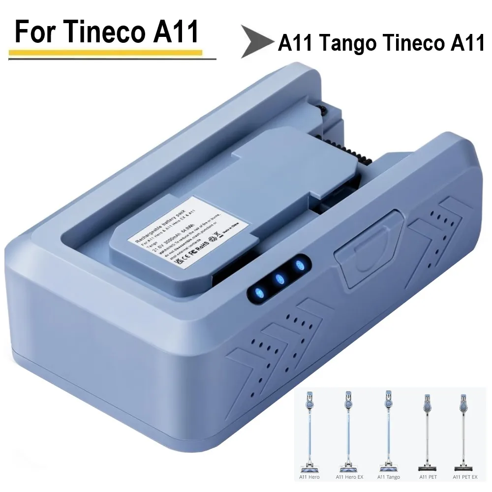 21.6V 3500mAh Replacement Battery for Tineco A11 Hero & A11 Hero EX & A11 Tango, Cordless Vacuum Cleaner Replacement Battery